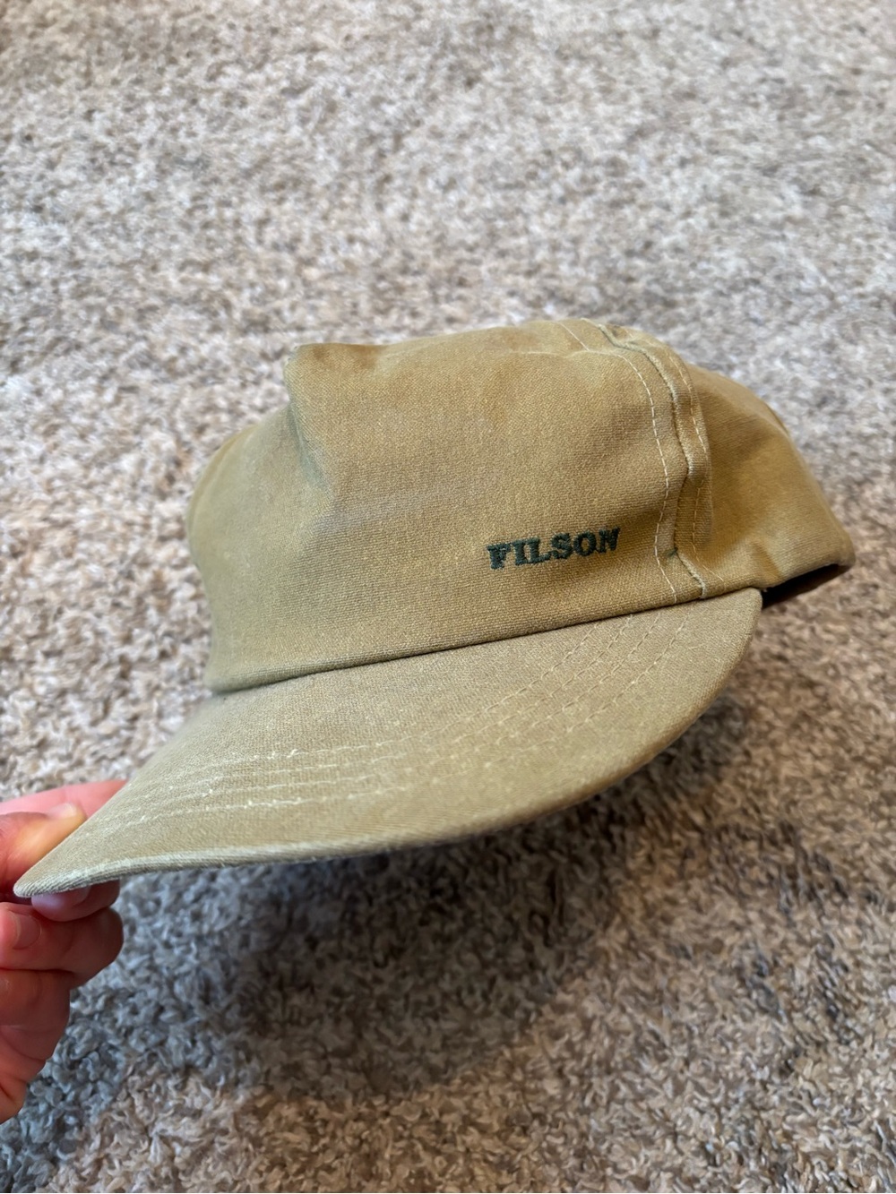Filson waxed low profile logger cap